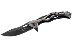 Couteau pliant Herbertz 592912 squelette blackwashed manche inox / alu 12cm