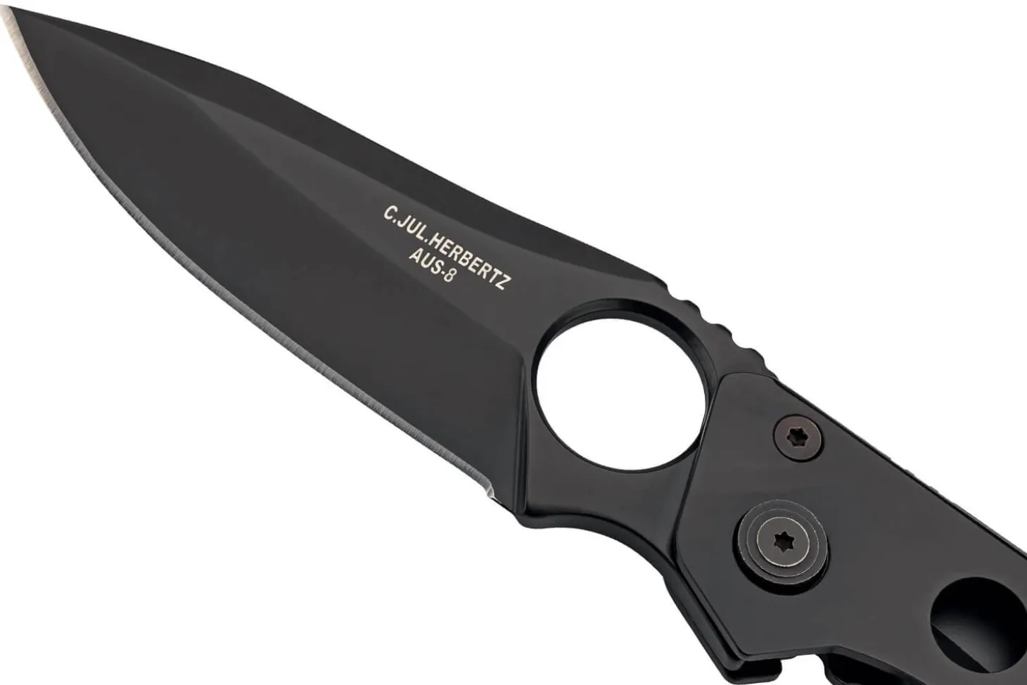 Couteau pliant Herbertz 587510 tout inox revêtement noir manche 10cm