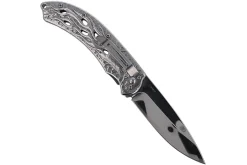 Couteau pliant Herbertz 565212 tout en inox décor aigle enflammé manche 12cm