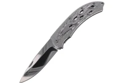 Couteau pliant Herbertz 565212 tout en inox décor aigle enflammé manche 12cm