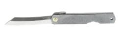Couteau pliant Higonokami 2673 acier carbone manche gravé 10cm noir
