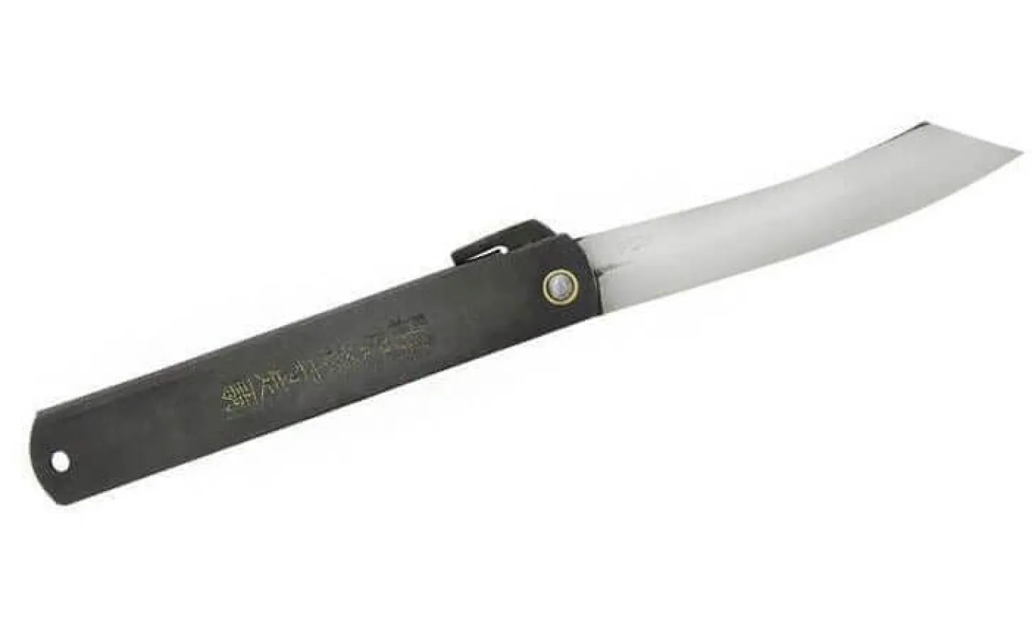 Couteau pliant Higonokami 670 acier carbone manche noir gravé 12cm en acier
