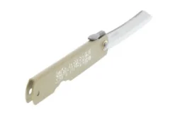 Couteau pliant Higonokami 2671 acier carbone manche gravé 10cm doré