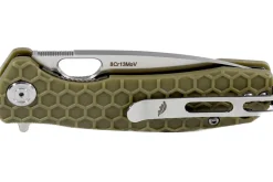 Couteau pliant Honey Badger Flipper Small 01HO010 manche nylon / fibres de verre vert kaki 9,4cm