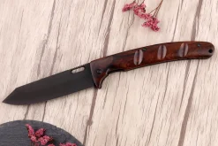 Couteau pliant japonais Yu Kurosaki Kurohyo SG2 manche en bois de fer 13,2cm