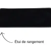 Couteau pliant K2 Elegance K2.19M manche inox décor tropical 11,5cm + étui suédine