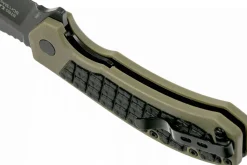 Couteau pliant Kershaw Faultline KS.8760 manche en nylon/fibres de verre surmoulé en caoutchouc vert 10,2cm