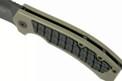Couteau pliant Kershaw Faultline KS.8760 manche en nylon/fibres de verre surmoulé en caoutchouc vert 10,2cm