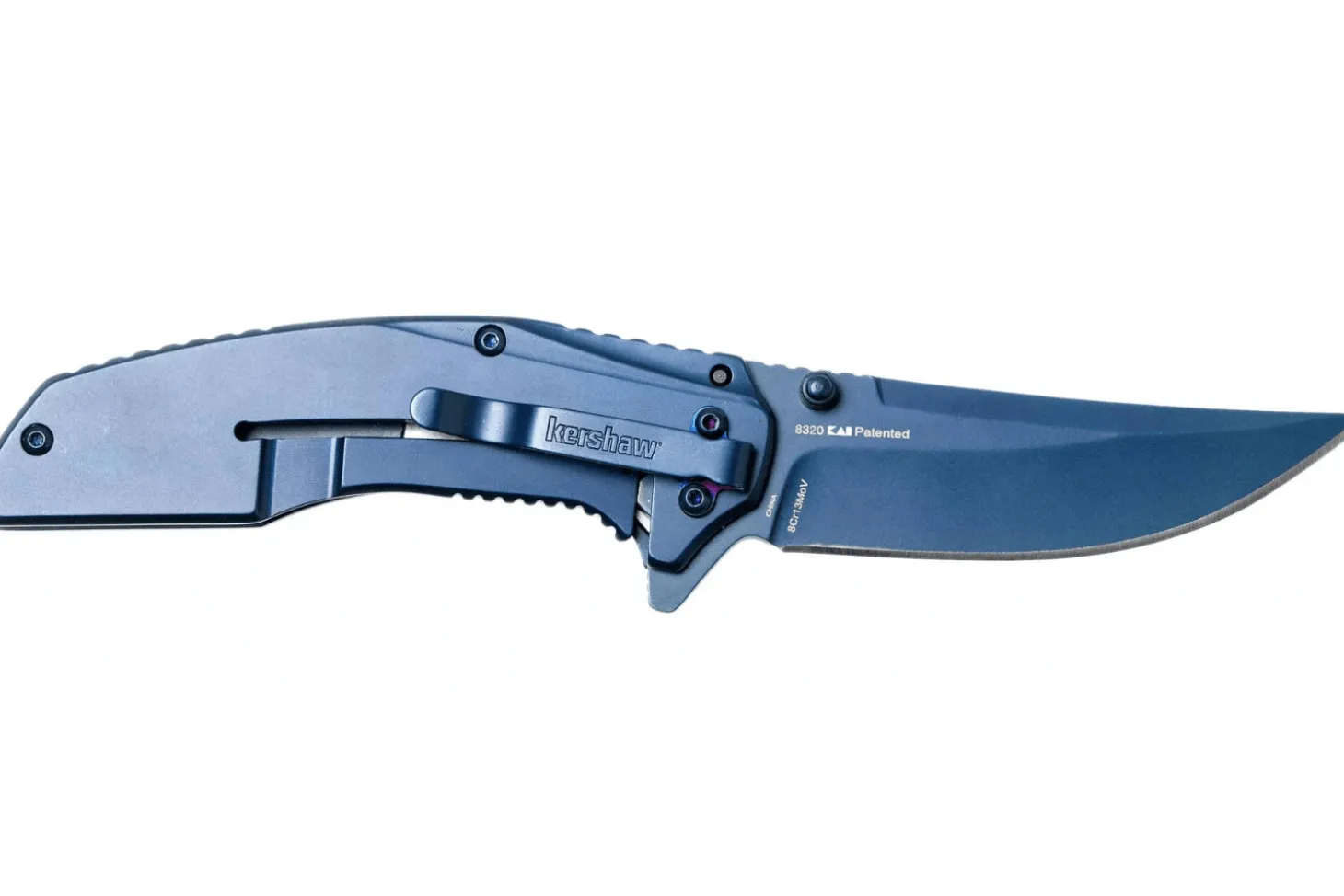 Couteau pliant Kershaw Outright KS.8320 manche en acier/G10 bleu 11,1cm