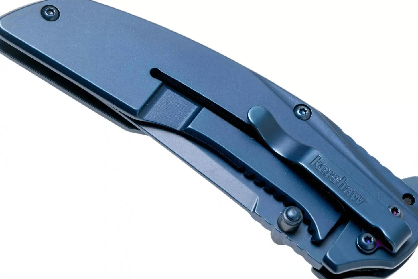 Couteau pliant Kershaw Outright KS.8320 manche en acier/G10 bleu 11,1cm