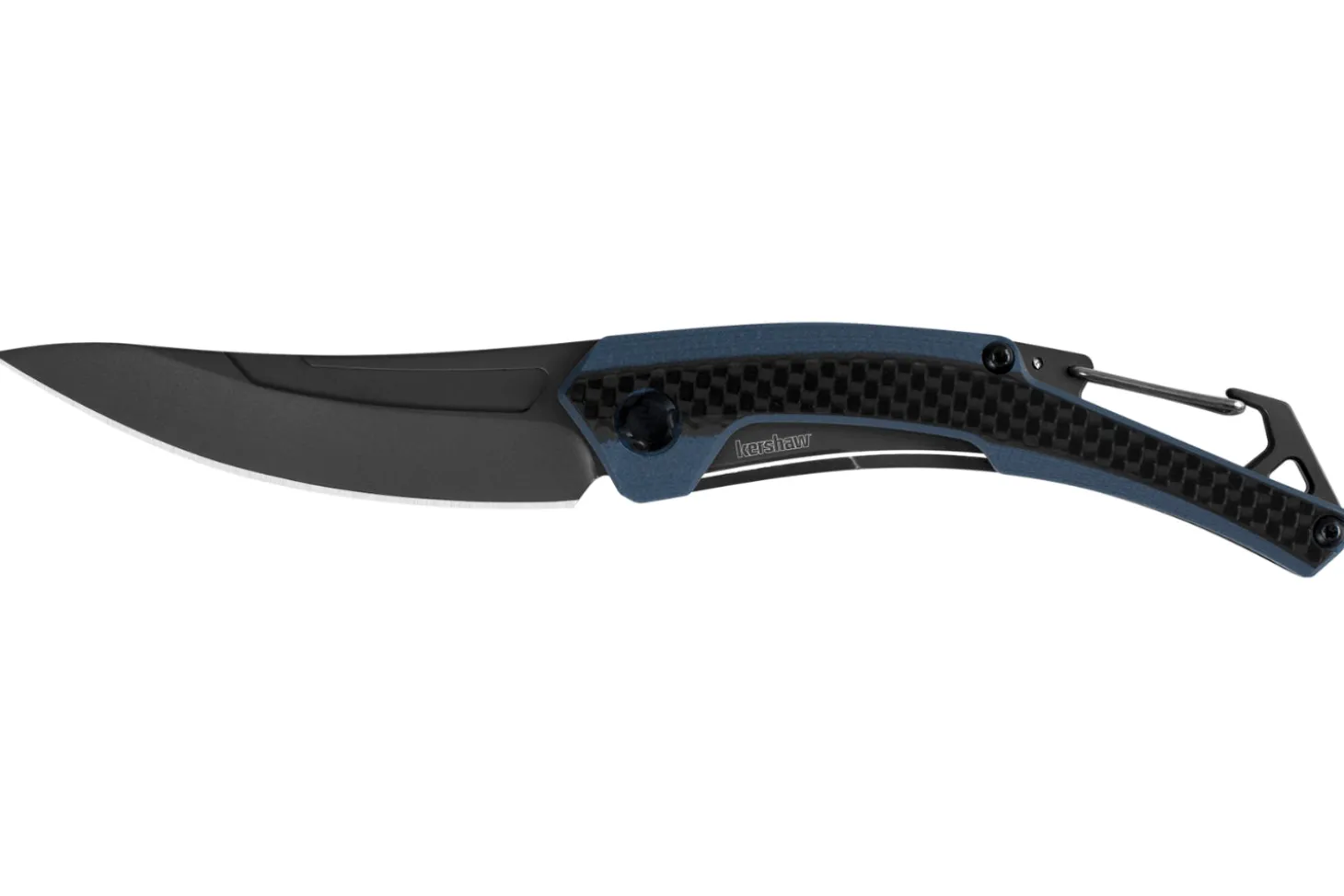 Couteau pliant Kershaw Reverb XL KS.1225 manche en fibre de carbone et G10 bleu/noir 10,9cm