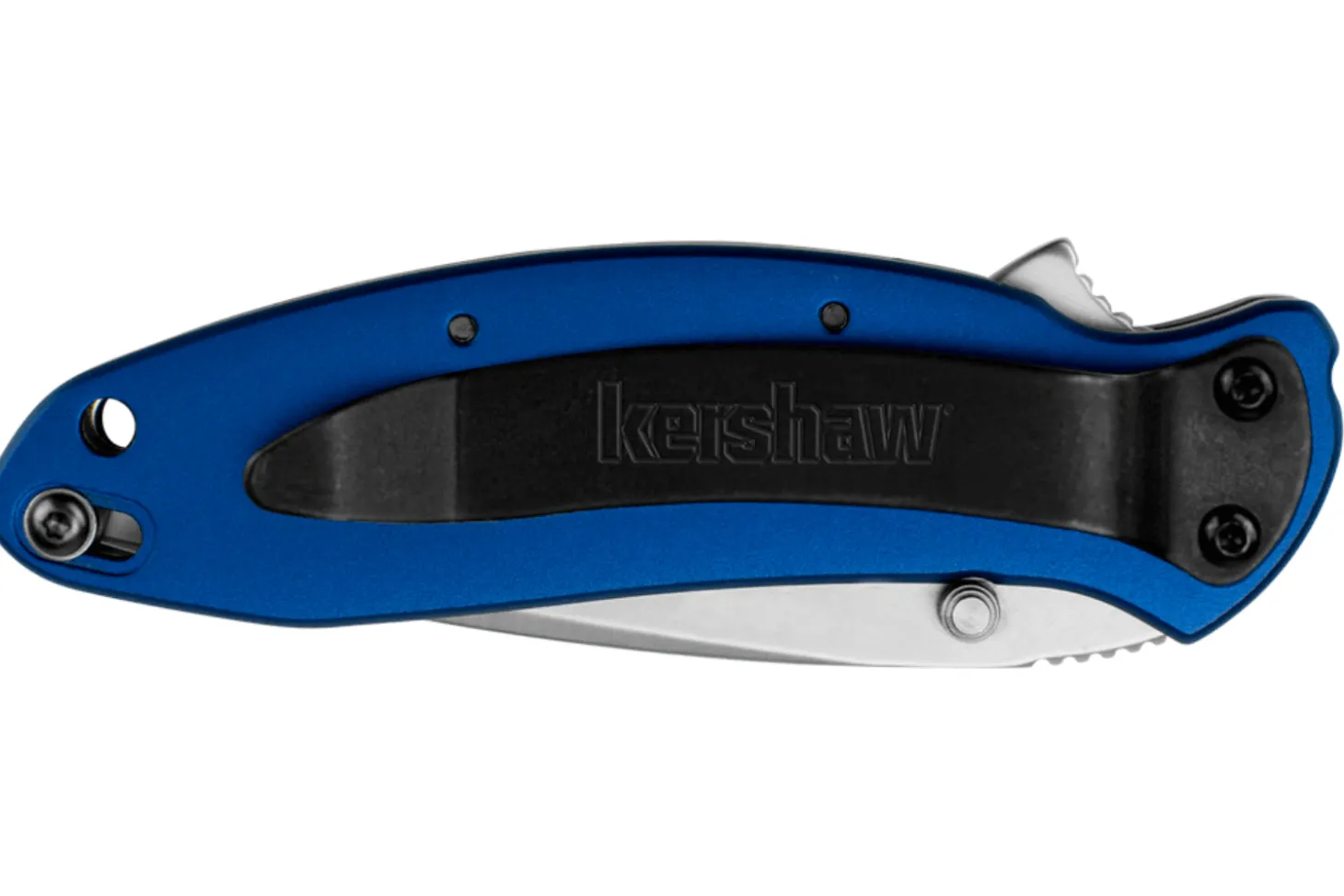 Couteau pliant Kershaw Scallion Navy Blue KS.1620NB manche en aluminium anodisé bleu 8,9cm