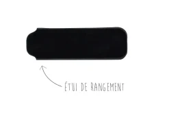 Couteau pliant K2.16M manche acier décor imprimé 3D favelas 11,5cm