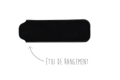 Couteau pliant K2.14M manche acier décor imprimé 3D faience 11,5cm