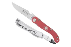 Couteau pliant Laguiole Claude Dozorme manche alu rouge 12cm