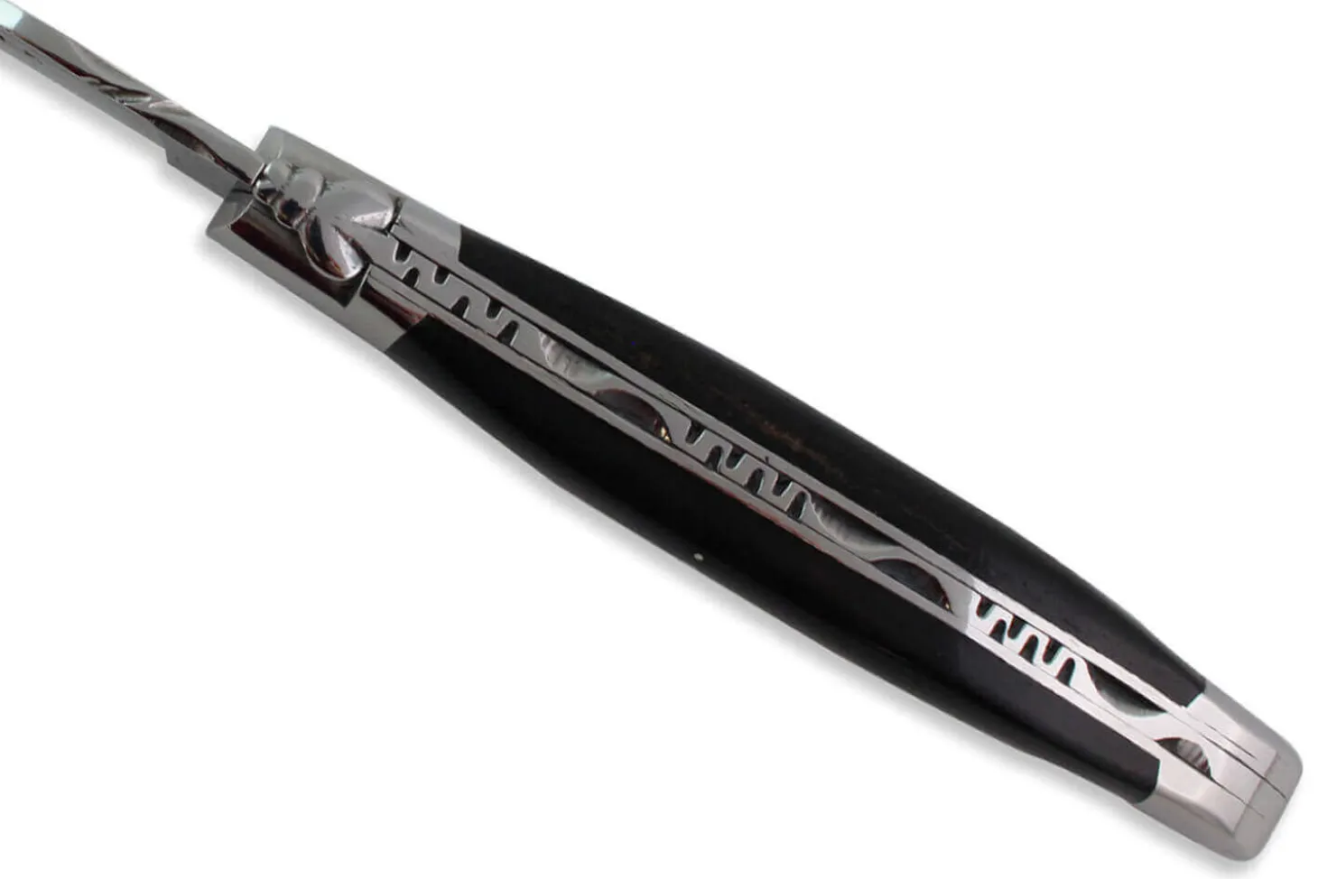 Couteau pliant Laguiole en Aubrac en ébène manche 12cm