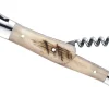 Couteau pliant Laguiole GILLES 8632 manche corne de bélier 12cm avec tire bouchon