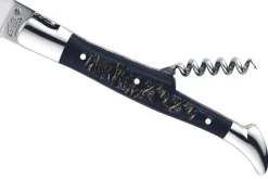 Couteau pliant Laguiole GILLES 8692 manche corne de buffle brute 12cm avec tire-bouchon