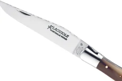 Couteau pliant Laguiole GILLES 8682 manche pointe de corne blonde 12cm avec tire-bouchon
