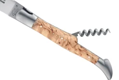 Couteau pliant Laguiole GILLES 8642 manche en bois de bouleau 12cm avec tire-bouchon