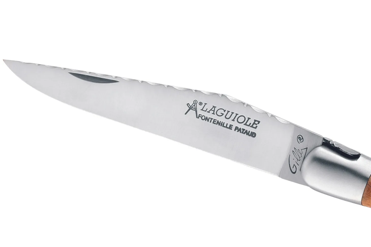 Couteau pliant Laguiole GILLES 5612 manche en genévrier 12cm avec mitre mate