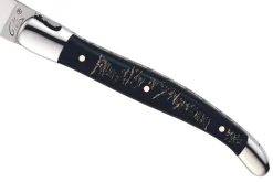 Couteau pliant Laguiole GILLES 5692 manche corne de buffle 12cm avec mitres en inox polies