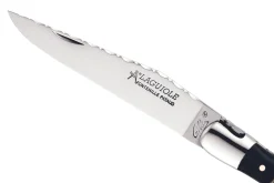 Couteau pliant Laguiole GILLES 5692 manche corne de buffle 12cm avec mitres en inox polies
