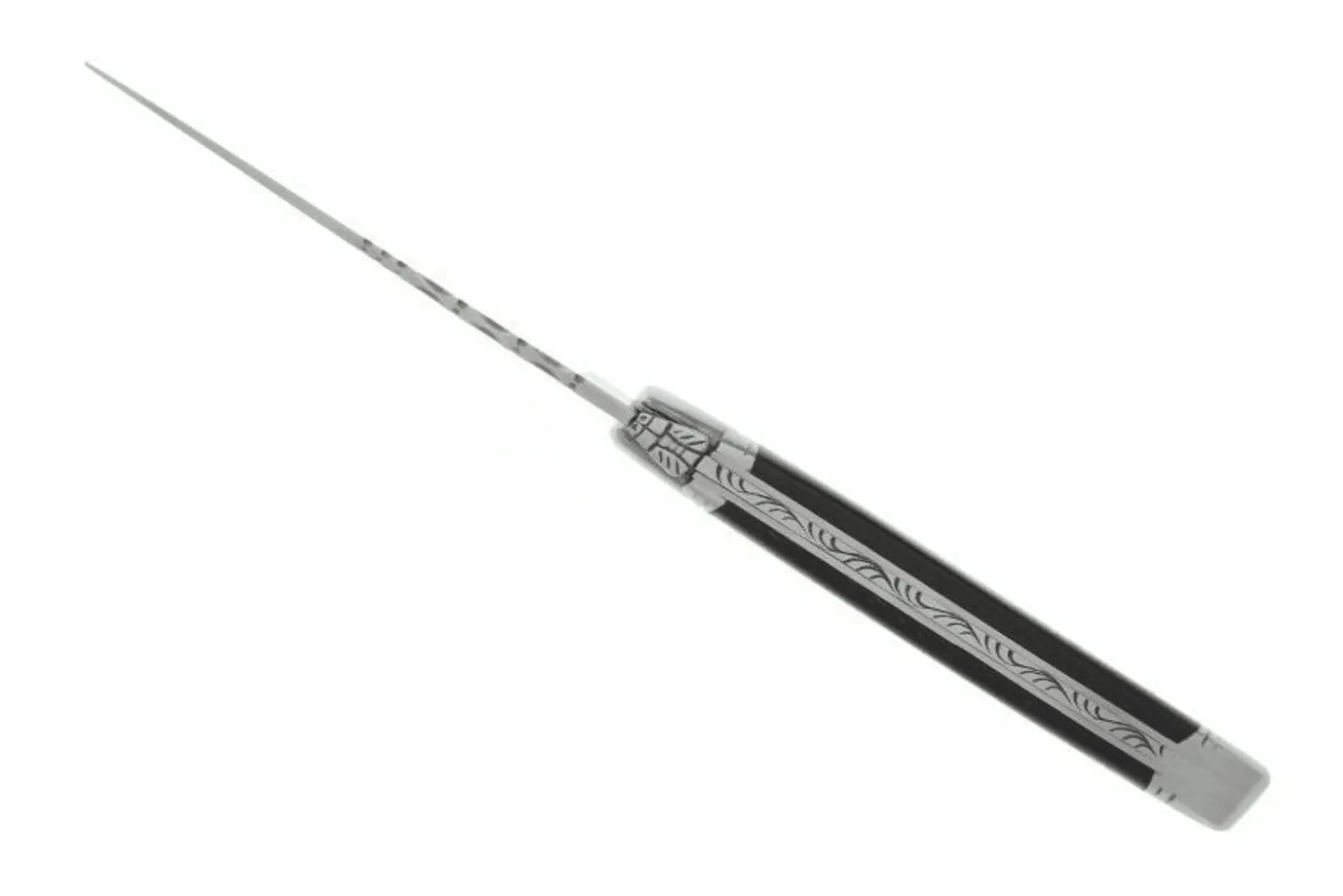 Couteau pliant Laguiole LE FIDELE acier Sandvik manche bois d'ébène 12cm