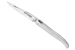 Couteau pliant Laguiole LE FIDELE acier Sandvik manche alu satiné 12cm