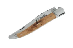 Couteau pliant Laguiole LE FIDELE acier Sandvik manche bois de genévrier 12cm