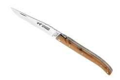 Couteau pliant Laguiole LE FIDELE acier Sandvik manche plein bois de genévrier 12cm