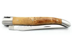 Couteau pliant Laguiole Village manche en genévrier 12cm avec mitre