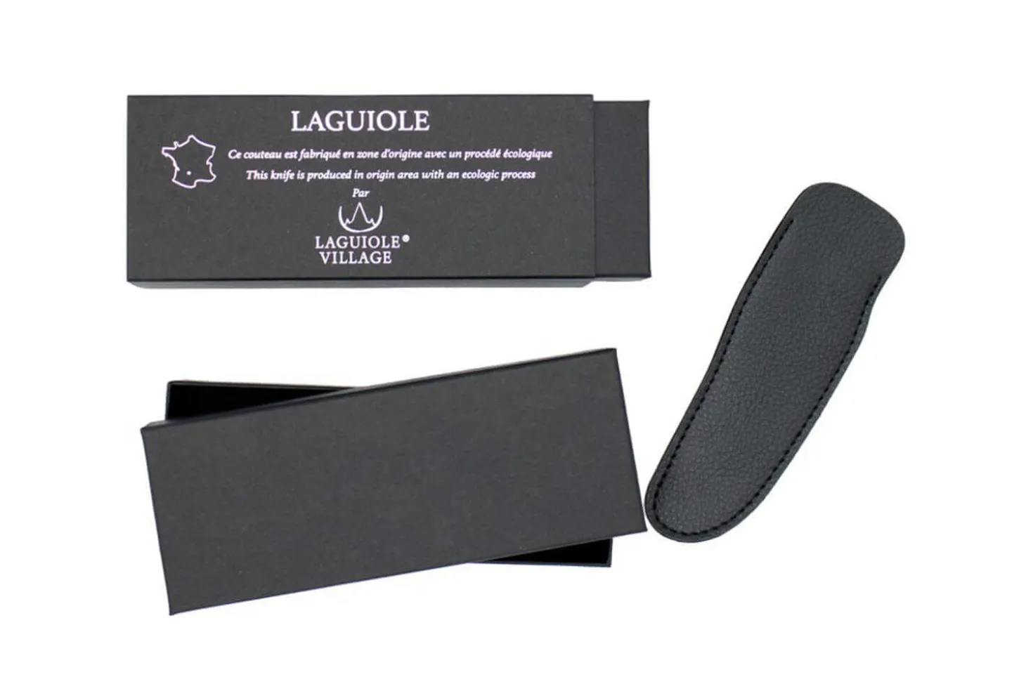 Couteau pliant Laguiole Village manche en corne 12cm avec mitre