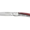 Couteau pliant Le Coq Français Charlemagne Red Heart artisanal manche bois rouge 11,5cm + étui