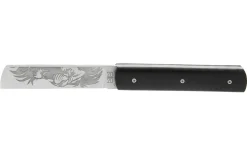 Couteau pliant Le Fidèle 20/20 en ébène 10,8cm lame décor lion