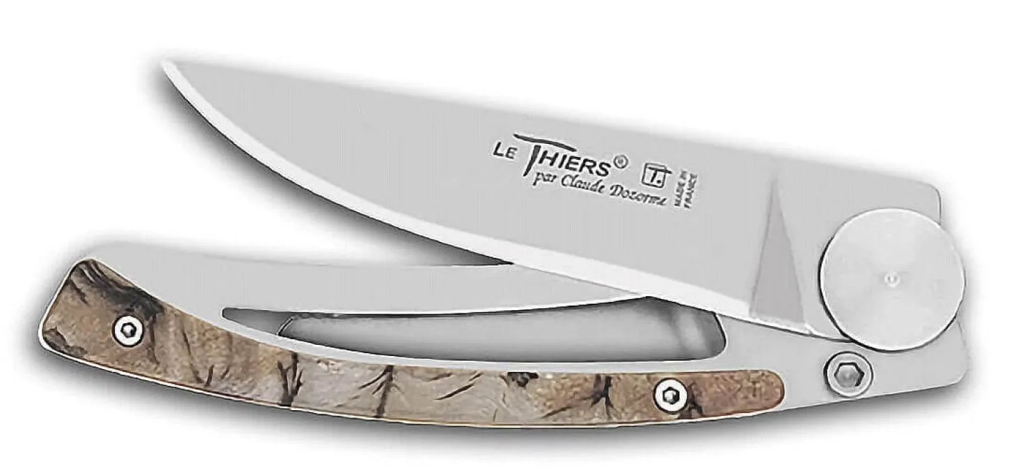 Couteau pliant Le Thiers Liner Lock Claude Dozorme corne de bélier 10,5cm