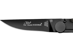Couteau pliant Le Thiers Liner Lock Claude Dozorme acier noir corne claire 10,5cm