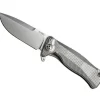 Couteau pliant LionSteel SR11 manche titanium 12cm pic brise-vitre + étui cuir