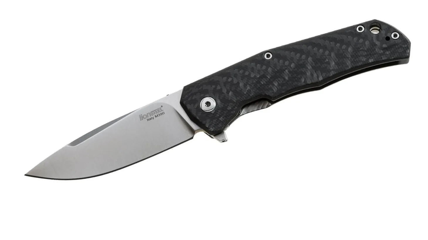 Couteau pliant LionSteel Tre manche 10cm + coffret bois