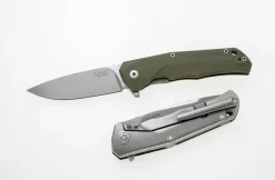 Couteau pliant LionSteel Tre manche G10 / titanium 10cm