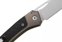 Couteau pliant LionSteel Twain TW-BRCF manche 10,5cm en titanium bronze et fibres de carbone