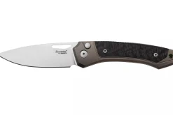 Couteau pliant LionSteel Twain TW-BRCF manche 10,5cm en titanium bronze et fibres de carbone