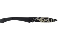 Couteau pliant LUG C63LTB2LI Tatoo noir manche en G10 et acier noir 12cm avec clip