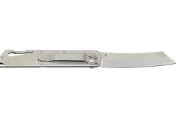 Couteau pliant LUG Higo LUSP3SHRG manche en acier et G10 gris et rouge 11cm