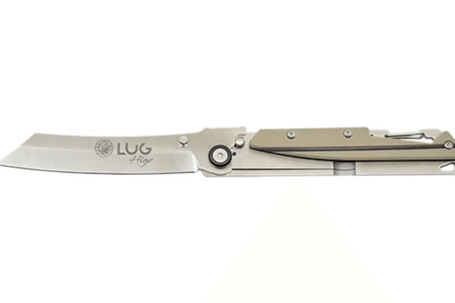 Couteau pliant LUG Higo LUSP3SHBD manche en acier et G10 désert et noir 11cm