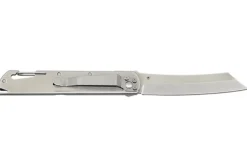 Couteau pliant LUG Higo LUSP3SHBD manche en acier et G10 désert et noir 11cm