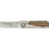 Couteau pliant LUG Higo LUSP3SHOK manche en acier et G10 kaki et orange 11cm