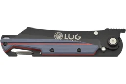 Couteau pliant LUG Higo Titanium LUSP3THRG manche en acier et G10 gris et rouge 11cm