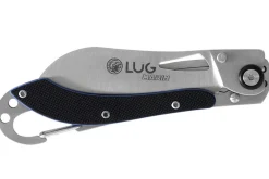 Couteau pliant LUG SP2SBB noir et bleu manche en G10 et acier 11,6cm avec mousqueton