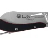 Couteau pliant LUG SP2SRB noir et rouge manche en G10 et acier 11,6cm avec mousqueton
